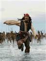Johnny Depp dans Pirates of the Caribbean